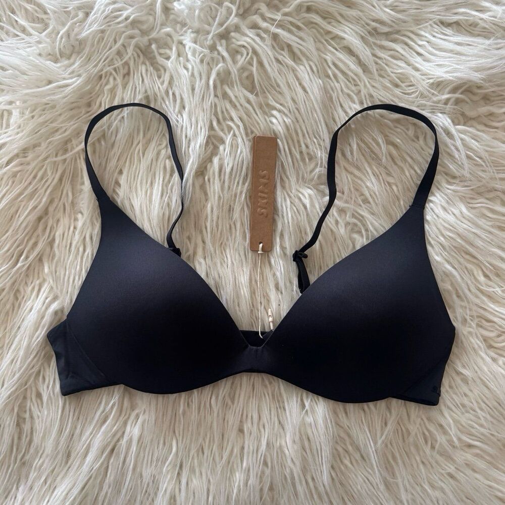 Skims Wireless Super Push up Bra Onyx Size 32A